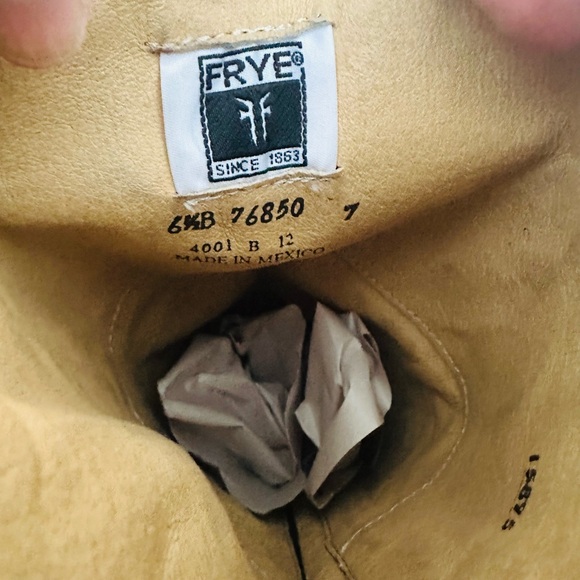 Frye Rich Brown Leather Boots - New Sz 7 Made in Mexico - Picture 13 of 14